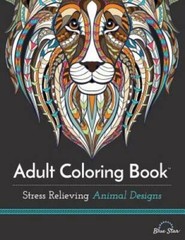 Adult Coloring Book: Stress Relieving Animal Designs – Paperback – GOOD
