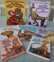 Lot 7 HOW DO DINOSAURS Series Books Preschool Kindergarten BOARD HARDCOVER Paper