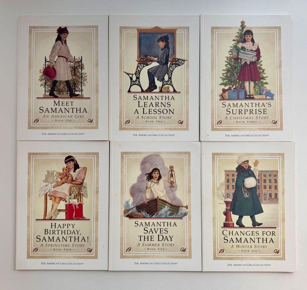 Vintage Pleasant Company American Girl Samantha Book Set 1-6 w/ Postcards