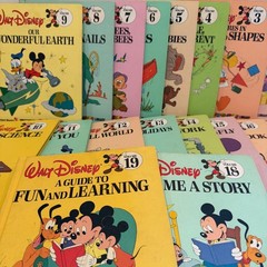 Walt Disney Fun-To-Learn Library 1983 Complete 19 Volume Book Set Hardcover