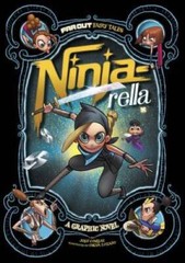 Ninja-rella: A Graphic Novel (Far Out Fairy Tales) – Library Binding – GOOD