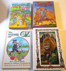 The Wizard of Oz 4 book hardcover lot Frank Baum Great Illustrated Classics