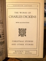 Christmas Stories & Other Stories The Works Of Charles Dickens 1871 HC Books Inc